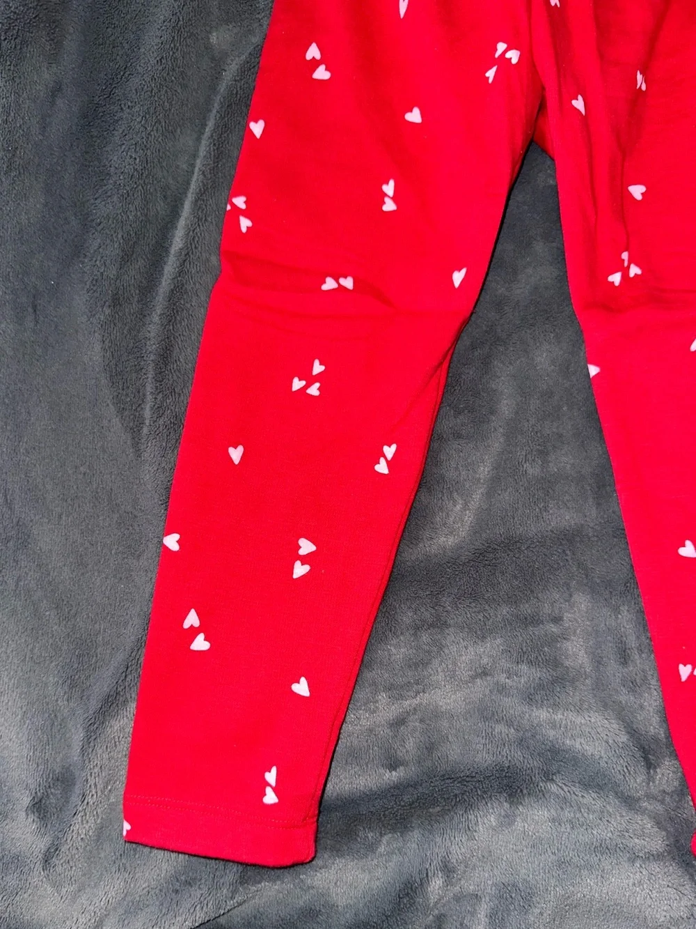 Old Navy toddler Red Leggings with White Heart Print